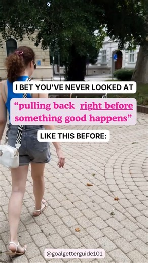 I bet you've never looked at "pulling back right before something good happens" like this before: