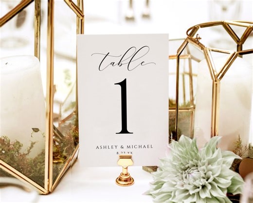 Design table numbers for wedding | Honestweddingadvice.com