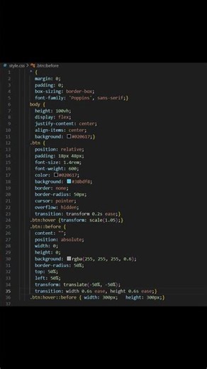 Ripple Button Effect 💧 | Pure CSS