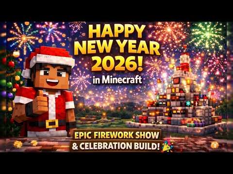 Happy New Year 2026 in Minecraft 🎆 | Epic Firework Show & Celebration Build Guide! 🎉
