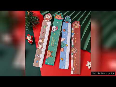 Cute Cartoon Christmas Magnetic Ruler Soft Straightedge Kids Drawing Learning Measuring Tool 15cm Sc