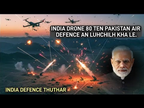 India Drone 80 in Pakistan Air Defence an neih kha || 