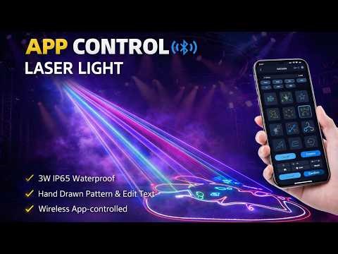 AO10 IP65 Waterproof App Control Laser Light Show Projector (2W–8W) | Compact RGB Stage Laser