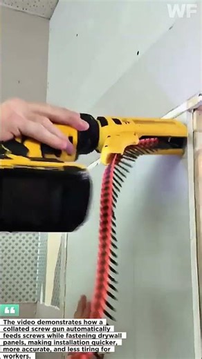 Drywall Installation Using Collated Screw Gun | Fast, Neat, and Professional Result