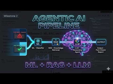From ML to Agentic AI 🤯 | Fake News Detection Pipeline (RAG + LLM)