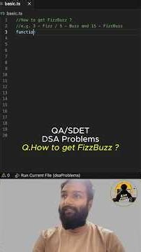FizzBuzz Program in TypeScript | Beginner DSA | SDET Interview Questions #shorts