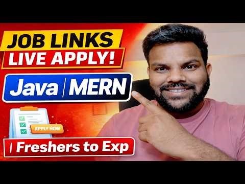 100+ Jobs Live Apply 🔥 | MERN | Java | Software Engineer | Fresher & Experienced