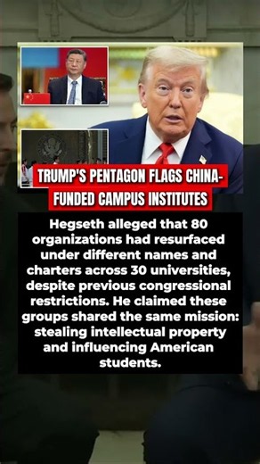 Trump's Pentagon Targets China-Funded Confucius Institutes