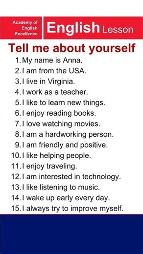 Tell Me About Yourself in English – Best Self Introduction Examples for Beginners | Speak Fluently