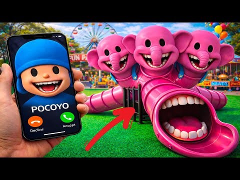 CURSE of POCOYO ELLY SLIDE - story about ELLY PATO LOULA NINA transformation in DOUBLE SLIDE