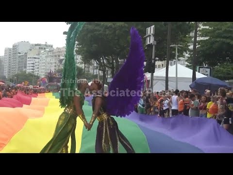Rio holds annual Pride parade alongside Copacabana boardwalk