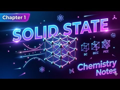 "Class 12 Chemistry | Chapter 1: Solid State – Powerful Notes ✨"