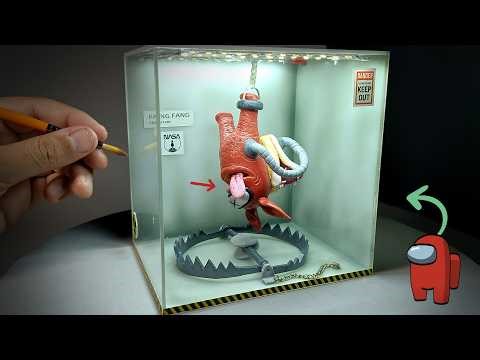How I Made a Trapped Among Us Impostor Diorama 😳 | Dark Miniature Build