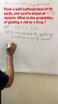 From a well suffered deck of 52 cards, one card is drawn at random. What is the probability of •••••