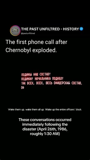 April 26, 1986. At 1:23 AM, Reactor No. 4 at the Chernobyl Nuclear Power Plant explod...