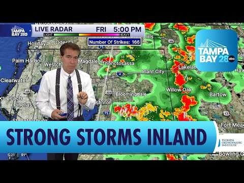 Strong storms bring heavy rain inland in Tampa Bay area