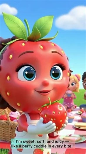 S is for Strawberry 🍓✨ | ABC Fruit Learning for Kids | Phonics S