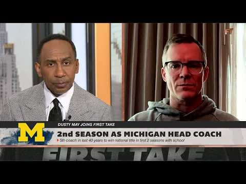 Stephen A. has to APOLOGIZE to Michigan HC Dusty May after doubting the Wolverines 👏 | First Take