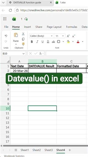Excel DATEVALUE Function Tutorial | Convert Text to Dates Easily