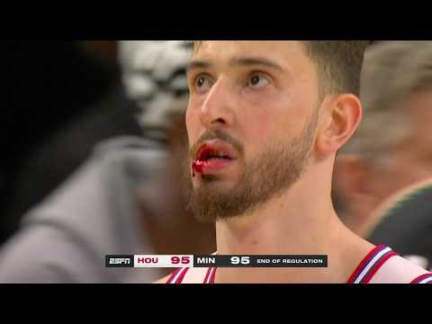 Alperen Sengun bloodied making GAME-SAVING block at end of regulation 😱 | NBA on ESPN