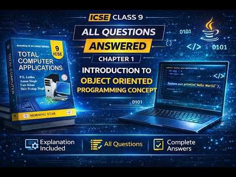 Introduction to Object Oriented Programming Concept | Class 9 Computer Chapter 1 | All Answer