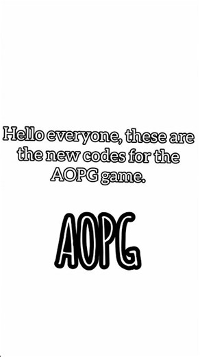 AOPG game codes