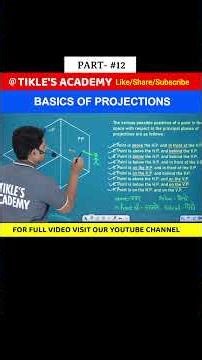 BASICS OF PROJECTION (PART 12) | ENGINEERING DRAWING | ENGINEERING GRAPHICS #shorts #tiklesacademy