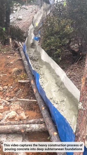 Pouring Concrete for Deep Column Foundations