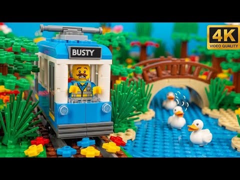LEGO City Tram Driver Takes a Wrong Turn Into Park 🚋🌳🤷‍♂️