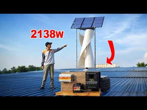 Free Endless Energy! 2-in-1 DIY Hybrid Solar and Wind Power System Using PVC Pipes