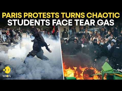 France Protests LIVE: Paris School Blockade Turns Chaotic As Police Use Tear Gas | WION