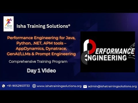 Performance Engineering Day 1 Video on 7th jan 2026.Contact/WhatsApp us on +91-9052903733 to enroll.