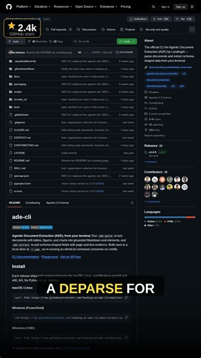 ade-cli pulls structured data from any doc