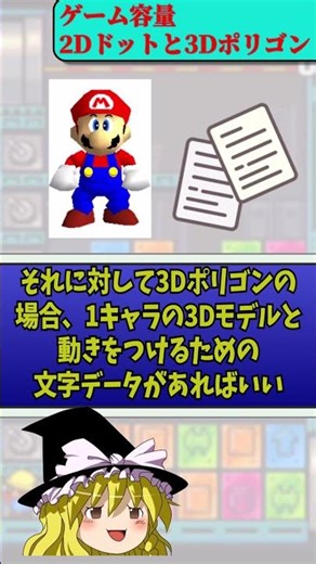 3Dポリゴンよりも2Dドットの方が容量大きくなるわけ #ゲーム容量
