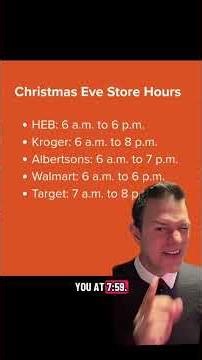 Christmas Eve Shopping Hours