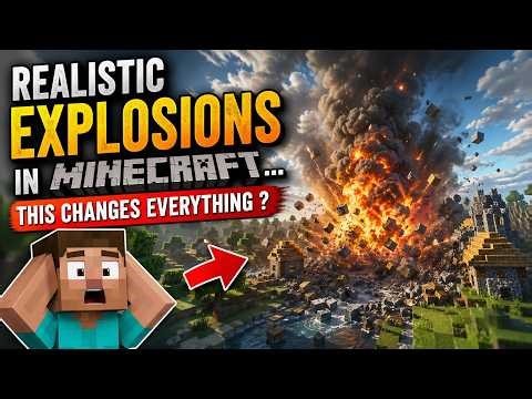 Realistic Explosions in Minecraft… This Changes Everything #Minecraft #MinecraftMods #Realistic