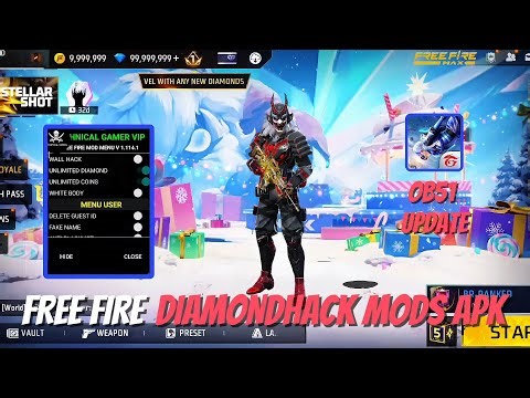 FREE FIRE NEW MOD MENU || UNLIMITED DIAMOND HACK || FF MOD MENU APK