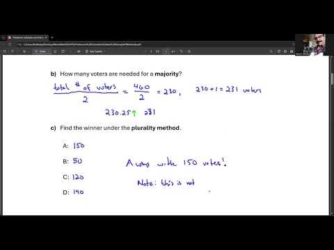 Preference Schedules and Voting Methods (timestamps in description)