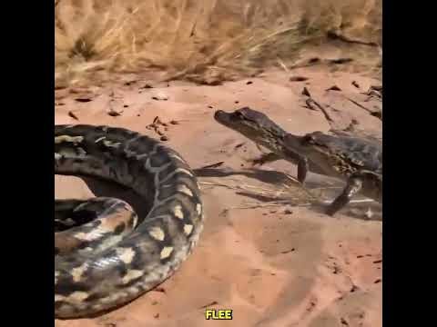 Tragic Mistake Leads A Giant Python To Eat Crocodiles Hatchlings🪱🪱⚒️🐊🐊