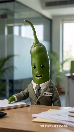 Interviewing the candidates for the role of CEO of vegetables 🤭 Made with Veo on #GoogleGemini ✨ | Google