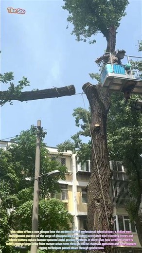 Watch an Arborist Drop a Massive Branch from a Cherry Picker with a Chainsaw! 🌳🪚