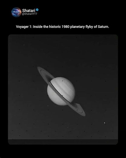 The Historic Voyager 1 Saturn Flyby #space