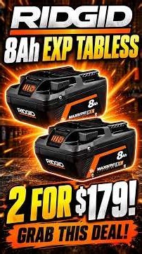 RIDGID Went CRAZY! TWO 8Ah Tabless Batteries for $179?! 🤯