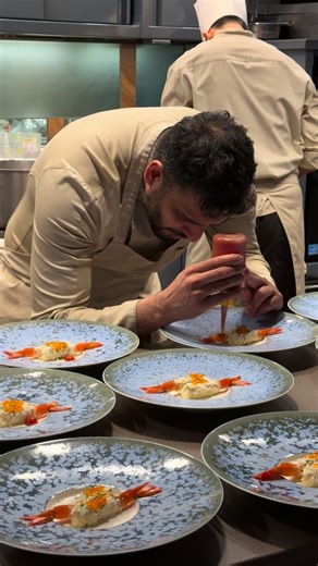 Pavyllon London on Instagram: "The ‘Not-so-classic’ prawn cocktail with fennel, cucumber, dill and trout roe. A favourite from our Festive Lunch menu - available until December 31. £75 per person. To book and find out more, follow the link in our bio. #pavyllonlondon #michelinstar #londonfood"