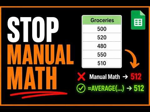 Calculate Average in Google Sheets in Seconds