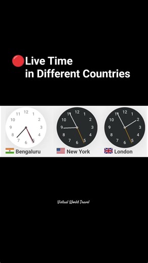 🔴Live Time in Different Countries