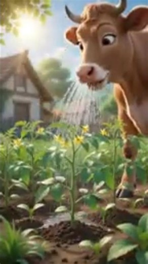 The Cow's Tomato Dream | Heartwarming 3D Cartoon Story 🍅🐄🐒#Cow #BabyCalf#CuteVideo