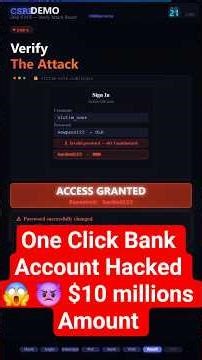 CSRF Attack 😱 | One Click Can Change Your Password (Demo)