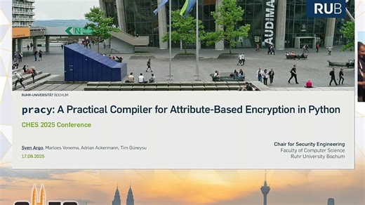 [CHES 2025] - session on Attribute Based Encryption
