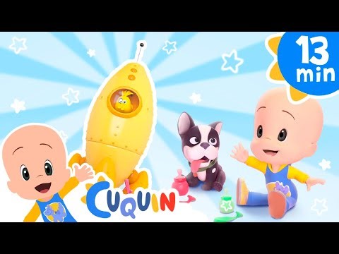 Flying rocket balloons | Cleo & Cuquin Educational Videos for Children